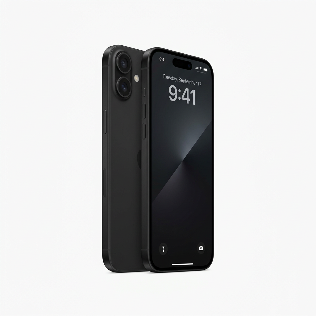 Apple iPhone 16 Black front view